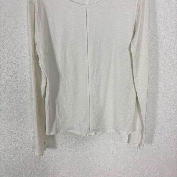 Lululemon White Scoop Neck Long Sleeve Top Size 10 - Picture 4 of 6